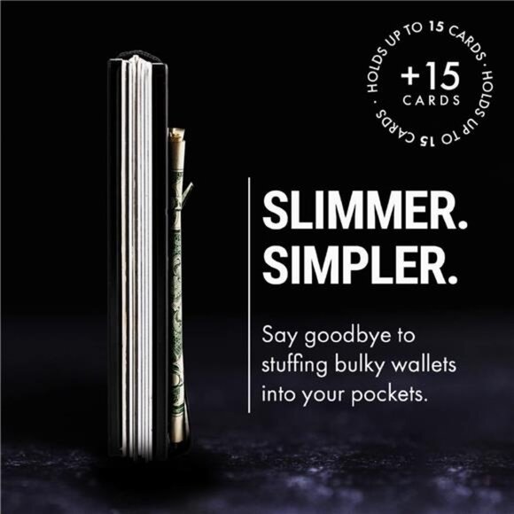 Mountain Voyage Co Leather Wallet - RFID-Blocking Card Holder with Money Clip - Picture 2 of 14